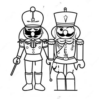 Pagina Para Colorear De Cascanueces Sosteniendo Un Soldado De Juguete 38645-8442