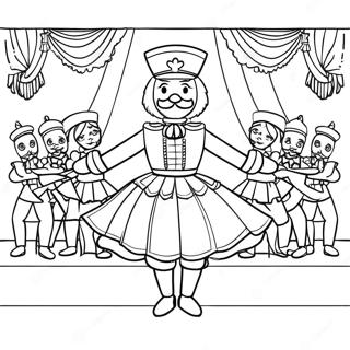 Pagina Para Colorear De Cascanueces Bailando En El Escenario 38647-8450