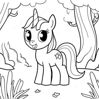 Dibujo Para Colorear De Twilight Sparkle En Un Bosque Magico 39286-8574