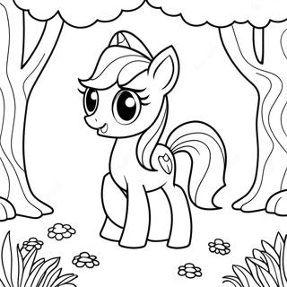 Dibujo Para Colorear De Twilight Sparkle En Un Bosque Magico 39286-8575