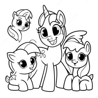 Dibujo Para Colorear De Twilight Sparkle Con Amigos 39287-8578