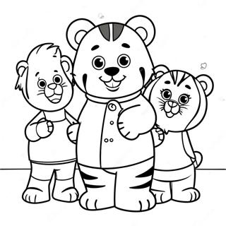 Daniel Tiger Jugando Con Amigos Pagina Para Colorear 39456-8616