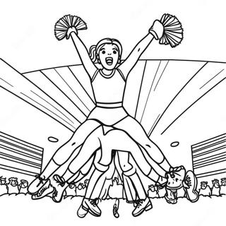 Pagina Para Colorear De Acrobacia Dinamica De Animadoras 40004-8743