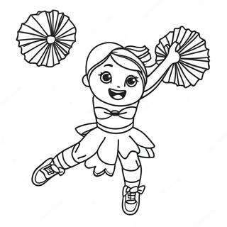 Pagina Para Colorear De Acrobacia Dinamica De Animadoras 40004-8744