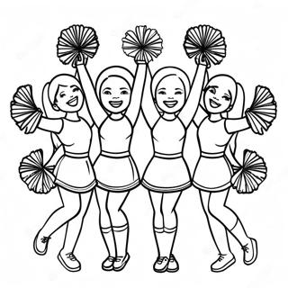 Pagina Para Colorear De Equipo De Animadoras Animando Por La Victoria 40006-8749
