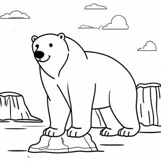 Pagina Para Colorear De Oso Polar Majestuoso En El Artico 40093-8757