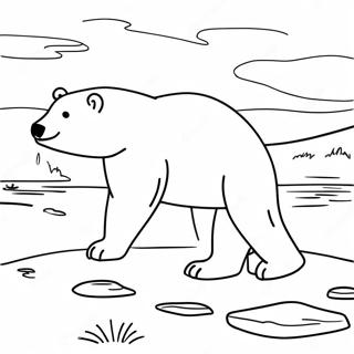 Pagina Para Colorear De Oso Polar Majestuoso En El Artico 40093-8758