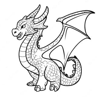 Pagina Para Colorear De Un Dragon Majestuoso Volando 4010-2022