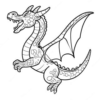 Pagina Para Colorear De Un Dragon Majestuoso Volando 4010-2024