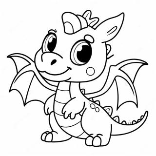 Pagina Para Colorear De Un Lindo Dragon Bebe 4011-909