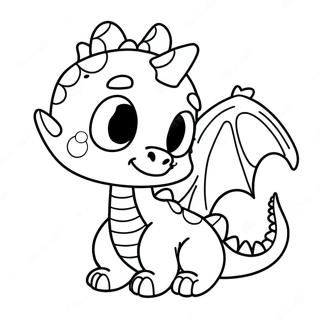 Pagina Para Colorear De Un Lindo Dragon Bebe 4011-910