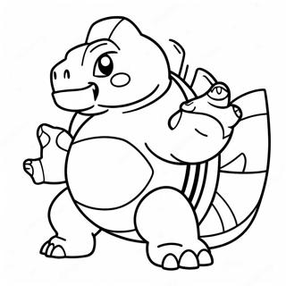 Pagina Para Colorear De Blastoise En Pose De Batalla 40831-8917