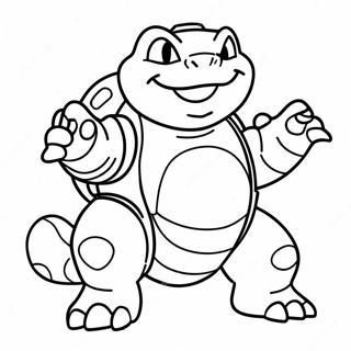 Pagina Para Colorear De Blastoise En Pose De Batalla 40831-8918