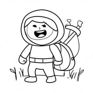 Pagina Para Colorear De Finn El Humano En Una Aventura 41002-8954