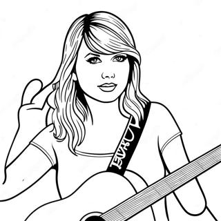 Pagina Para Colorear De Taylor Swift Con Guitarra 4108 1392