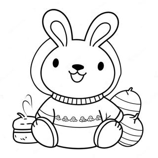 Pochacco En Un Sueter Acogedor Pagina Para Colorear 41352-9037