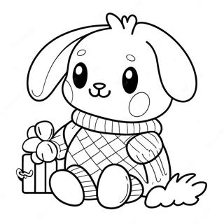 Pochacco En Un Sueter Acogedor Pagina Para Colorear 41352-9039