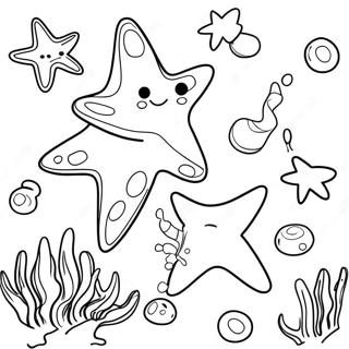 Estrella De Mar Páginas Para Colorear