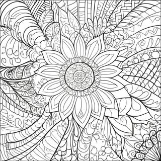 Pagina Para Colorear De Flor De Mosaico Intrincado 42364 9259