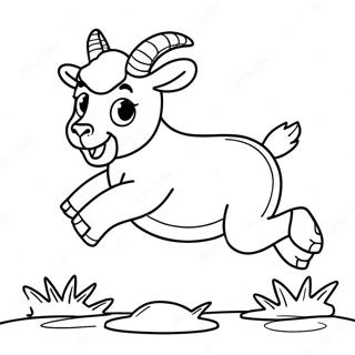 Pagina Para Colorear De Cabra Divertida Saltando 42819 9360