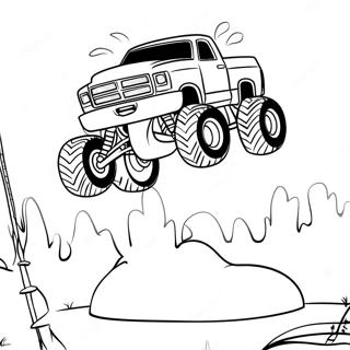 Pagina Para Colorear De Espectaculo De Acrobacias De Camion Monstruo 4291-954