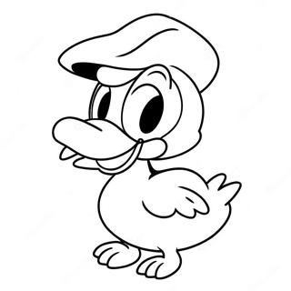 Pagina Para Colorear De Pato Donald Con Una Sonrisa Feliz 43205-9439
