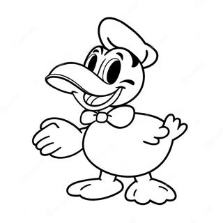 Pagina Para Colorear De Pato Donald Con Una Sonrisa Feliz 43205-9440