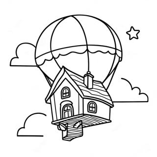 Pagina Para Colorear De La Casa Voladora De Up 43996-9621