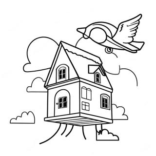 Pagina Para Colorear De La Casa Voladora De Up 43996-9622