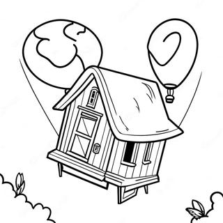 Pagina Para Colorear De La Casa Voladora De Up 43996-9623