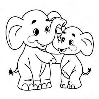 Feliz Elefante Y Piggie Pagina Para Colorear 44446-9714