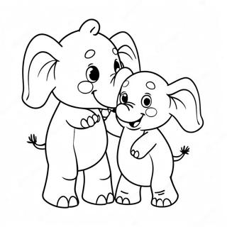 Feliz Elefante Y Piggie Pagina Para Colorear 44446-9715