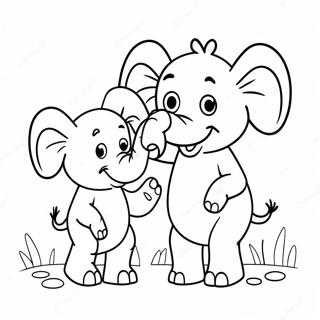 Pagina Para Colorear De Elefante Y Piggie Tontos 44449 9726