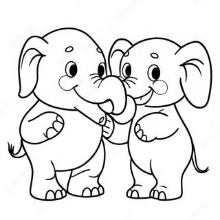 Pagina Para Colorear De Elefante Y Piggie Tontos 44449 9727