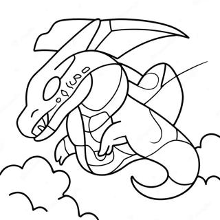 Rayquaza Volando En El Cielo Pagina Para Colorear 44884-9816