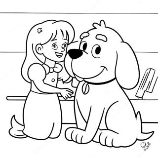 Clifford Jugando Con Emily Elizabeth Pagina Para Colorear 45849-10037