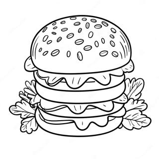 Pagina Para Colorear De Hamburguesa Deliciosa 46805-10234