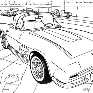 Pagina Para Colorear De Corvette Clasico 46895-10254