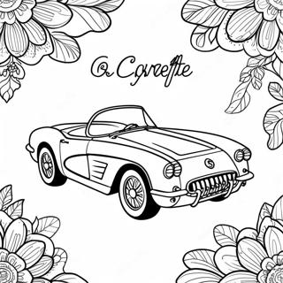 Pagina Para Colorear De Corvette Clasico 46895-10255