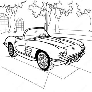 Pagina Para Colorear De Corvette Vintage 46896-10257