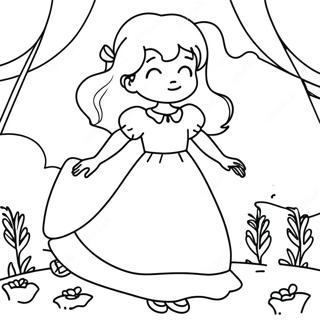 Pagina Para Colorear De Wendy Darling En Una Escena De Sueno 47102-10298