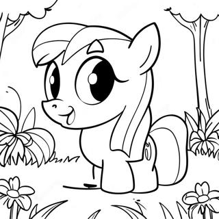 Fluttershy En Un Jardin De Flores Para Colorear 47285 10340