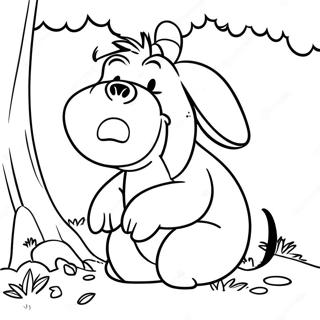 Eeyore Sentado Bajo Un Arbol Para Colorear 47374 10368