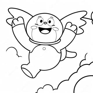 Pagina Para Colorear De Doraemon Volando En El Cielo 48441-10593