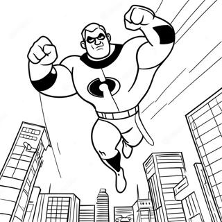 Pagina Para Colorear De Mr Incredible En Accion 48529-10613
