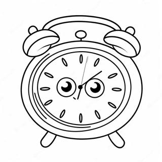 Pagina Para Colorear De Reloj Despertador Divertido 48885 10701