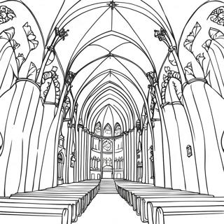 Pagina Para Colorear De Interior De Catedral Majestuosa 49065 10736