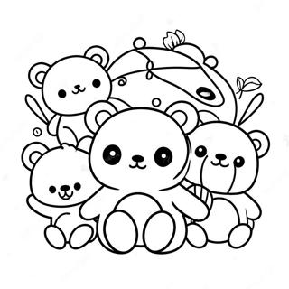 Pagina Para Colorear De Rilakkuma Lindo Con Amigos 49163-10750