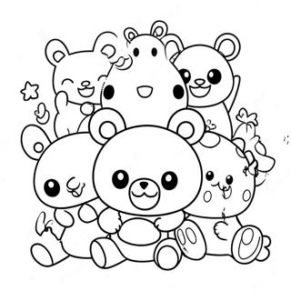 Pagina Para Colorear De Rilakkuma Lindo Con Amigos 49163-10751