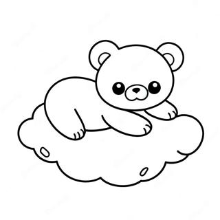 Pagina Para Colorear De Rilakkuma Durmiendo En Una Nube 49164-10753